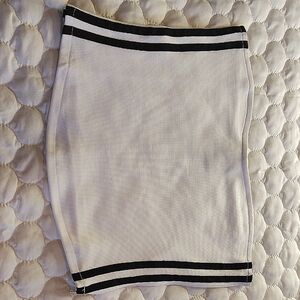 Adidas White And Black Stripes Tube Top